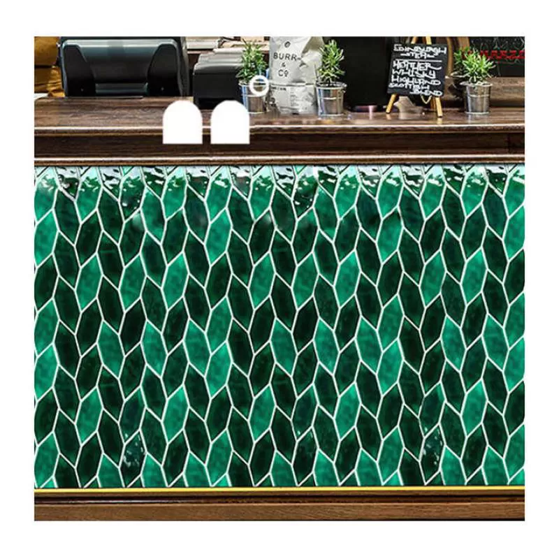 Leaf Pattern Background Tv Tile Porcelain Kitchen Wall Moroccan Style Mosaic Tiles