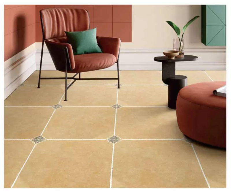 Combination for Wall  Carreaux Sol 60x60 Light Brown Beige Color Ceramic Floor Tile