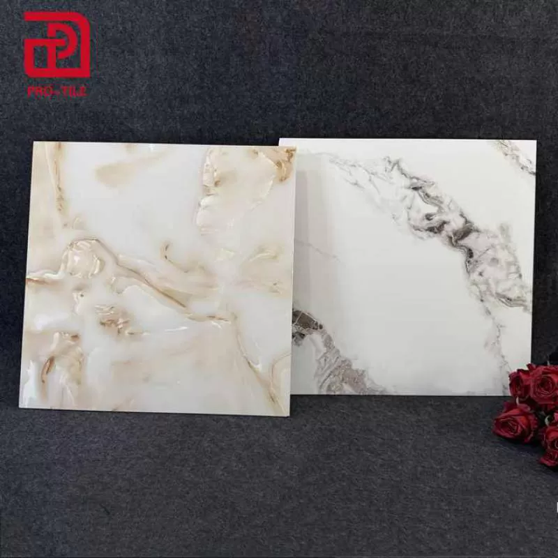 Cheap Price  600*600mm Jade Stone Ceramic Glossy  Floor Tile for Bedroom Floor