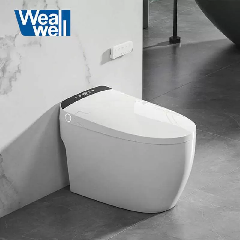 Wealwell One Piece Night Light Bidet Remote Control Instant Heating Smart Toilet 