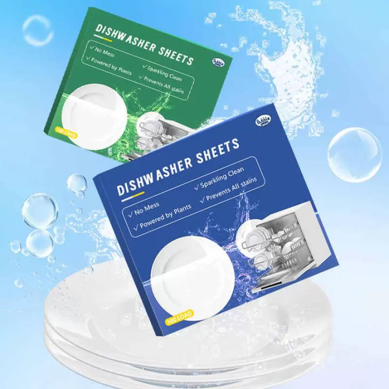 Eco Friendly Biodegradable Paper Sheets Solid Dish Wash Cleaner Dishwasher Detergent Sheets