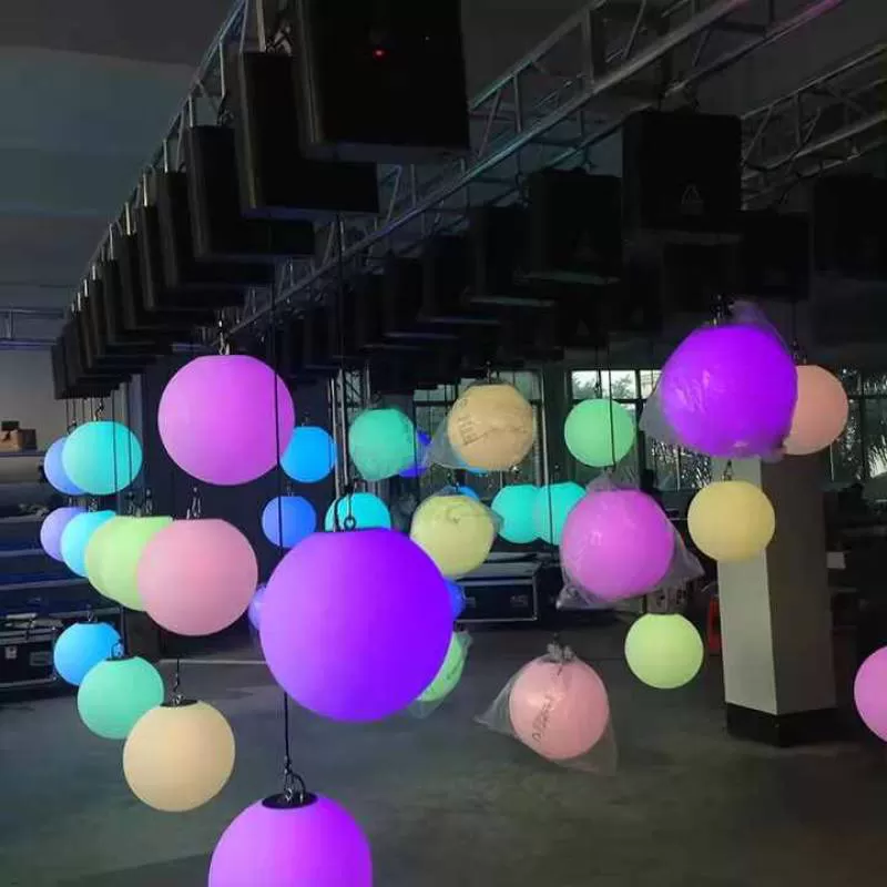 LED Lifting Ball Kinetic White Projection Lights for Stage Disco Wedding DMX Control Moving Balls Platform