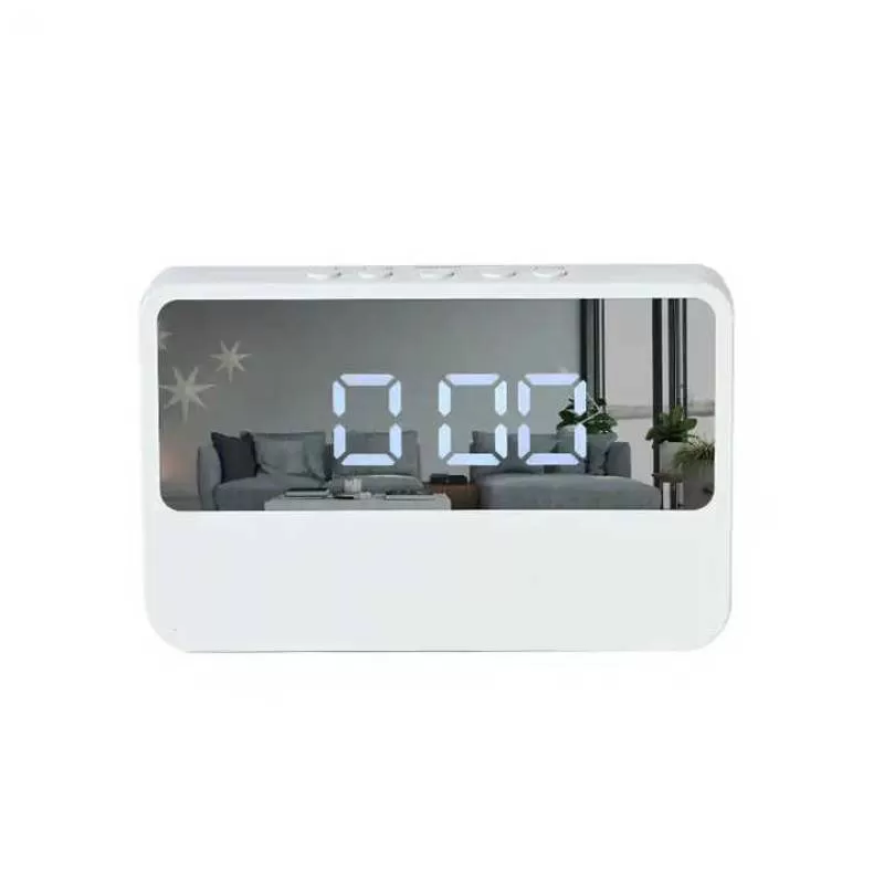 OEM ABS White Temperature Digital Led Alarm Clock Electronic Desk Table Clocks With Calendar LED Digital Clock With Usb Charger