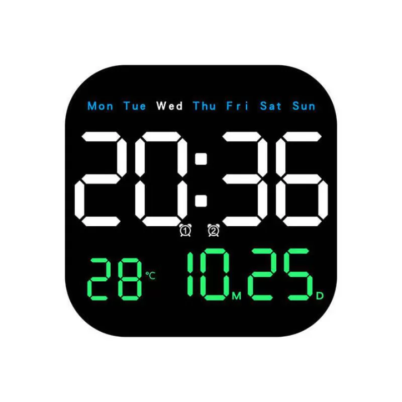 New Arrival Multi-functional Remote Controlled LED Electronic Clock Fresh Wall Table Clock Hanging  Standing Dual Purpose Clock