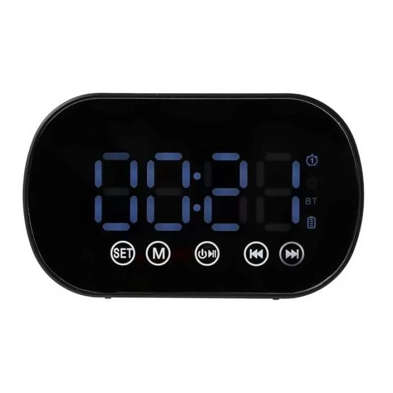As Gift Smart AI Wireless Bluetooth HD Mirror Clock Alarm Card Desktop Mini Speaker