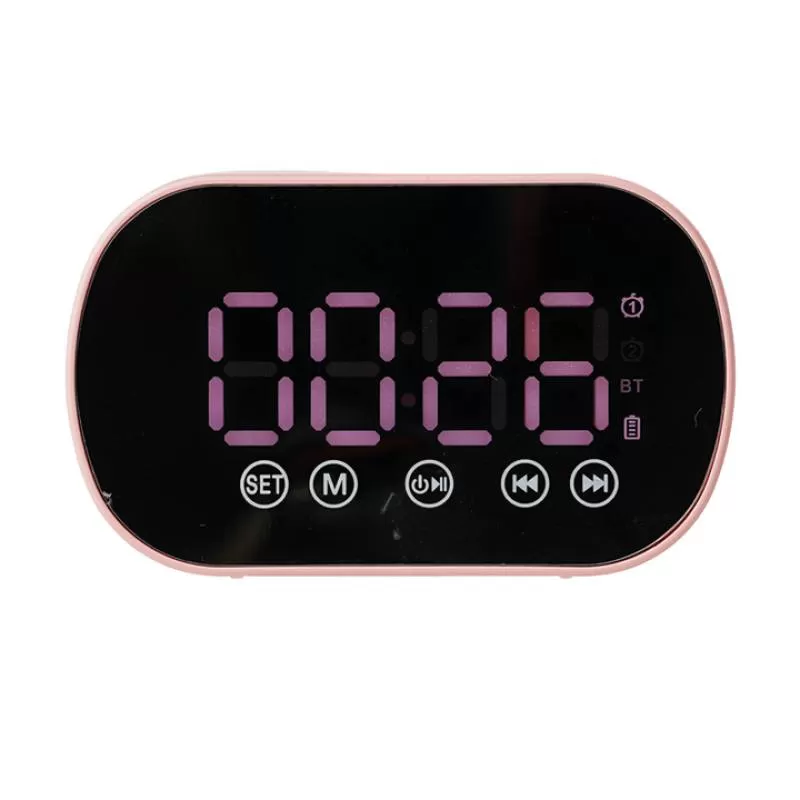Novel Style Alarm Clock Speaker Integrated Wireless Bluetooth Subwoofer Children's Bedside Mini Speaker LED Clock
