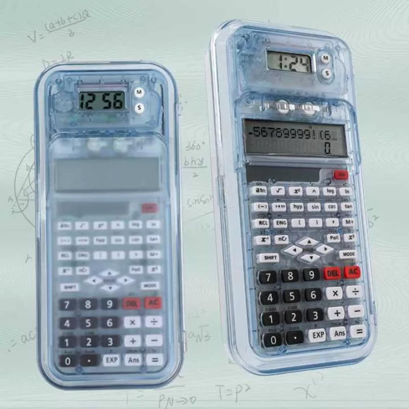 Scientific Calculator Logo Digital Professional Stationary Student's Mathematical Calculator Tools Set
