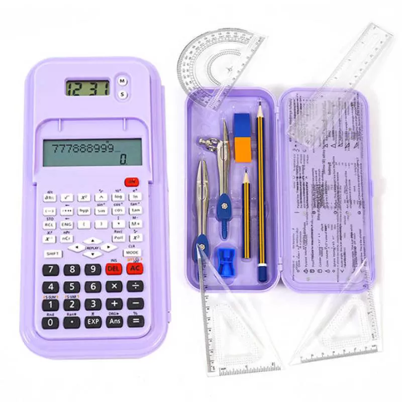Manufacturer Student Exam Specific Stationery Box Multifunctional Clock Function Scientific Calculator