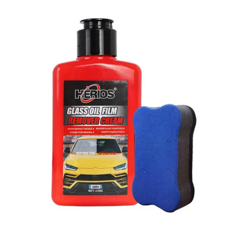 Car Care Product  Glass Oil Film Remover Cream With Sponge for Automobile Glass