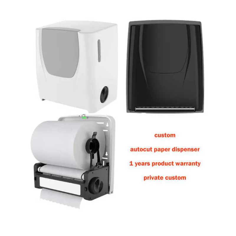 Factory OEM Commercial Jumbo Roll Auto Cut Paper Tissue Dispenser Wall Mounted Hand Towel Dispenser