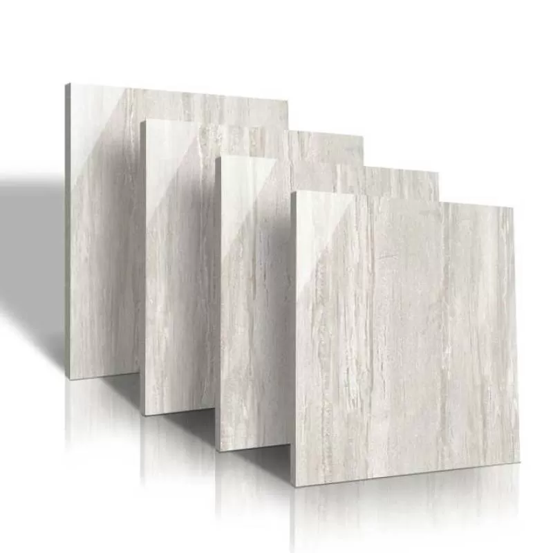 600x600mm Apartment Light Yellow Modern Italian Grain Design Tiles Shiny Texture Polished Glossy Porcelain Glazed Floor Tile