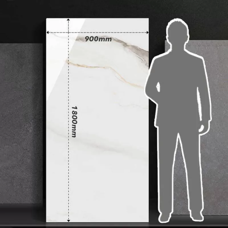 Marble Surface 900x1800 Kumquat Sintered Stone Ceramic Glazed Wall Porcelain Big Slab Tile for Hotel Living Room Luxury Decor 