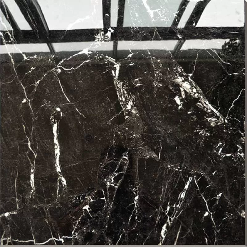 600x600 Black Shiny Floor Sparkle Ceramic Tiles 