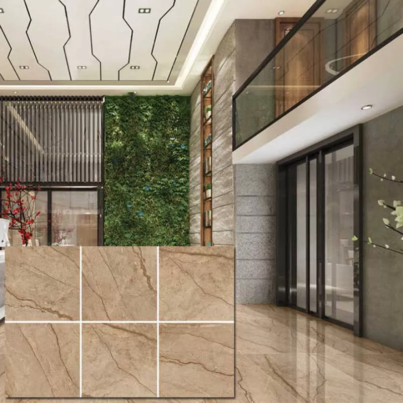 Dark Brown 60x60 80x80 Glossy Marble Floor Tiles Polished Glazed Porcelanto Porcelain Black Ceramic Tiles 