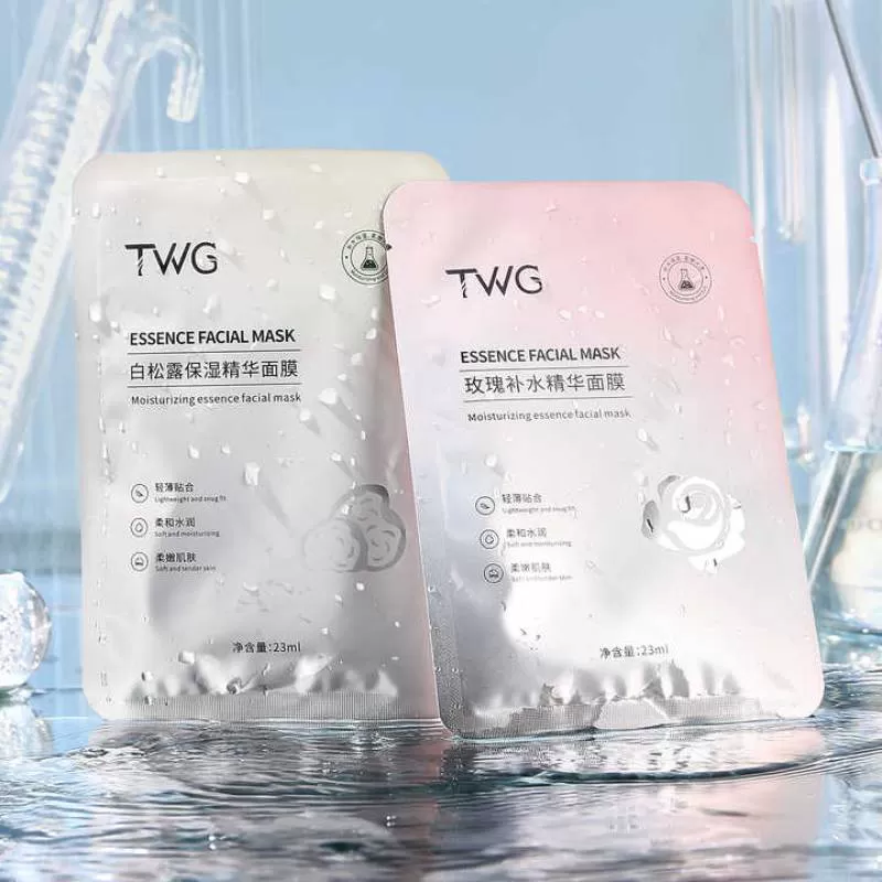 TWG RTS Factory Price Face Sheet Mask  Astaxanthin Whitening Moisturizing White Truffle Serum Facial Mask Rose Face Mask