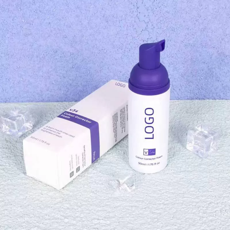 Private Logo Fair Smile Vegan 50ml V34 Color Corrector Teeth Whitening Foam Purple Toothpaste Anti-Cavity Oral Hygiene Tooth