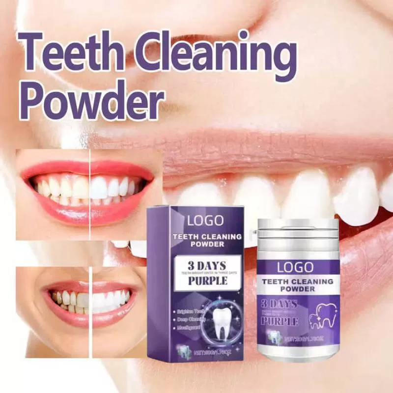 Custom Wholesale Purple Teeth Cleaning Powder 3 Days Bright White Purple Deep Cleaning Mouthguard Oral Care Whitening Teeth