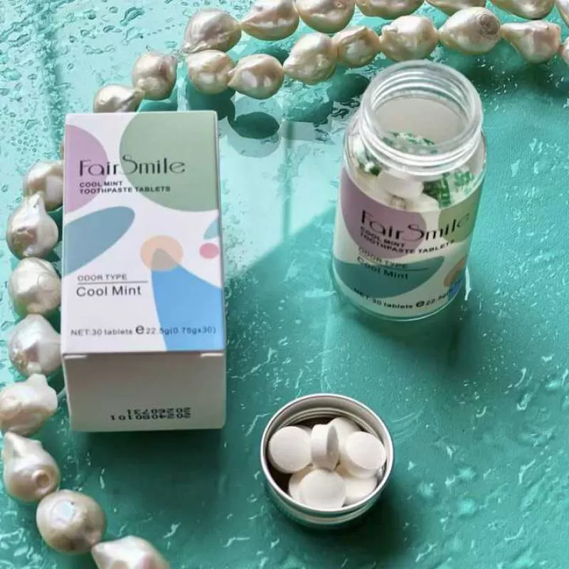 Custom OEM Wholesale Natural Cool Mint Toothpaste Tablets Stain Removal Organic Mouthwash Tablets Oral Care Products