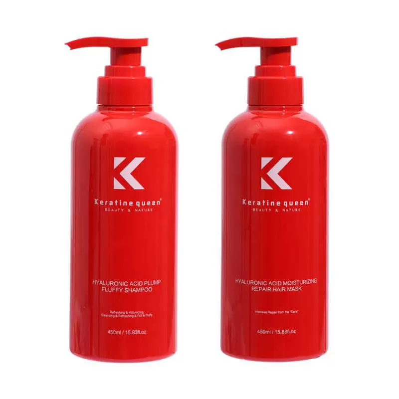 Wholesale Hyaluronic Acid Plump Fluffy Shampoo Moisturizing Repair Hair Mask Refreshing Volumizing Cleansing Hair Care Sets