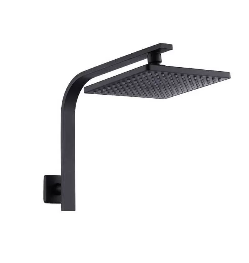 Bathroom Bracket Shower Pipe Wall Mount Shower Arm Stainless Steel Rainfall Square Shower Head