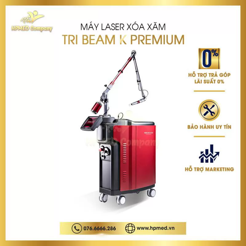 Máy Laser Tri Beam K Premium, Máy Xoá Xăm Trị Nám Tri Beam k Hàn Quốc Cao Cấp