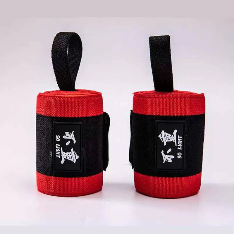 Custom Wholesale LS0608 Gym Heavy Duty Wrist Wraps Weightlifting Training  Bands Belts Brace Straps 