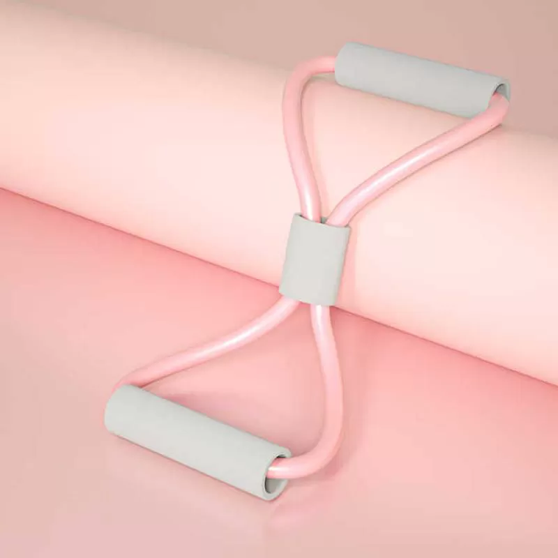 LS2087 Custom logo Available Yoga Fitness Figure 8 Pull Straps Resistance Band 