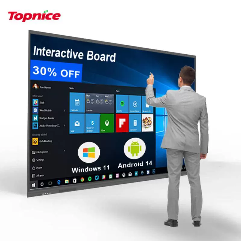 Giá xuất xưởng 4K 85 65 75 86 98 115 55 inch Android PC Touch Whiteboard Bảng thông minh tương tác cho lớp học 