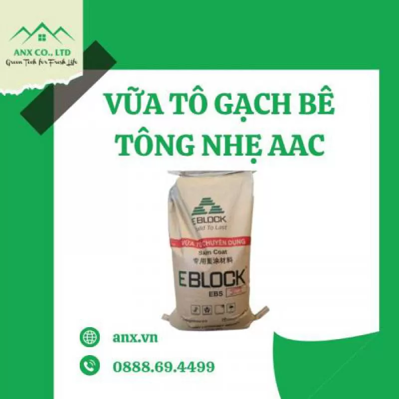 Vữa tô gạch bê tông nhẹ AAC Eblock Skimcoat EBS-301/302