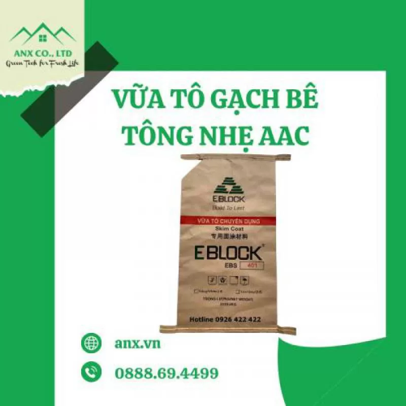 Vữa tô trung gian gạch bê tông nhẹ AAC Eblock EBH-401