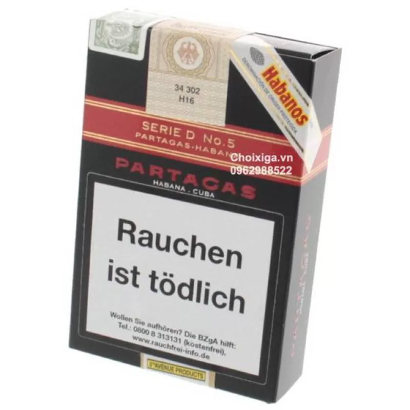 Xì gà Partagas Serie D No.5 Tubos giá RẺ NHẤT tại HN, SG