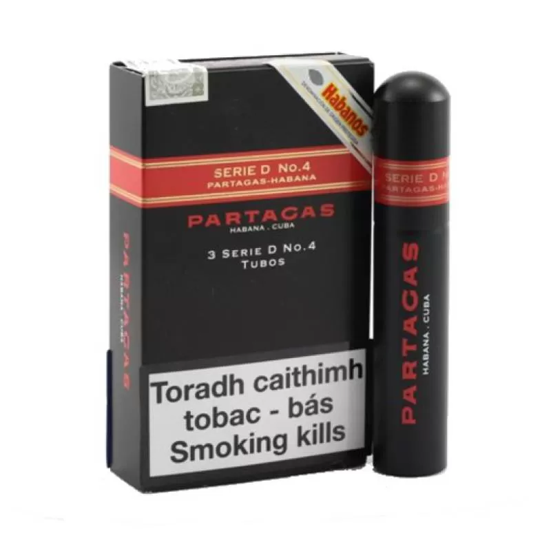 Xì gà Partagas Serie D No.4 Tubos – Hộp 3 điếu