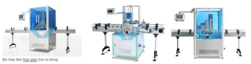 Bộ máy sản xuất hộp giấy tròn tự động