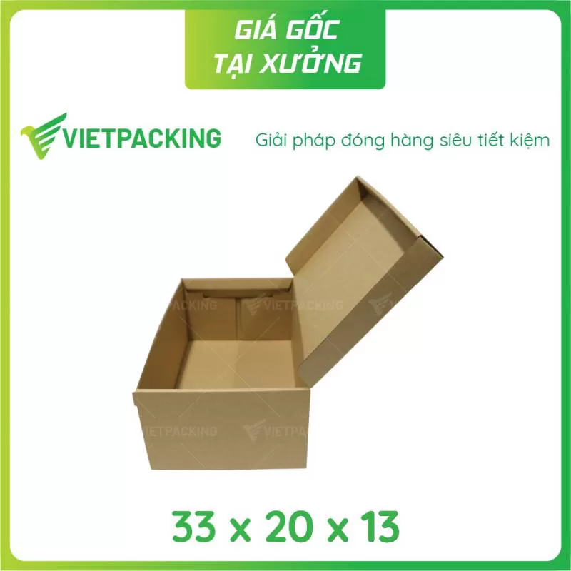 Hộp carton đựng giày 33x20x13