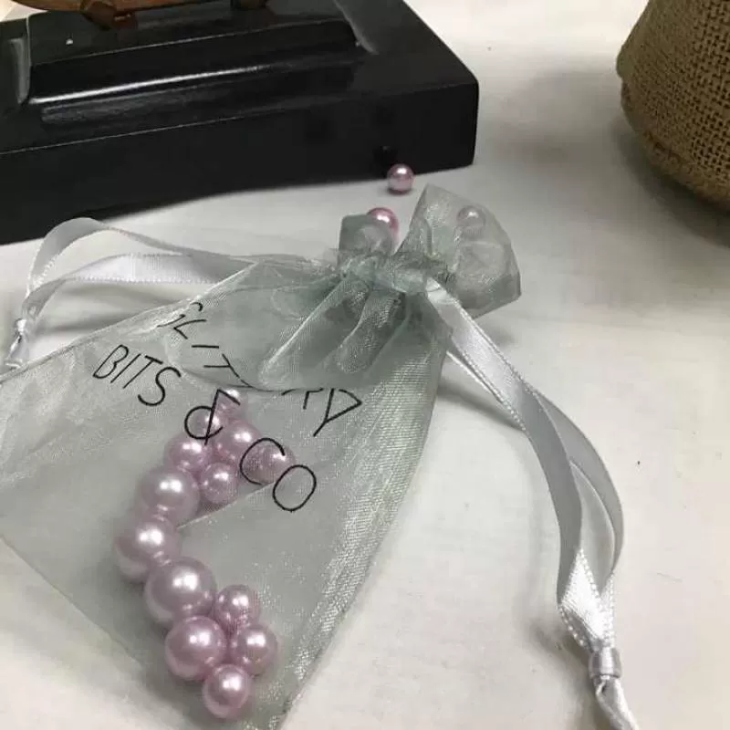 Customized Drawstring Organza Sachet Perfume Pouch Bags Textile Packaging Goodie Bags for Weddings Gifts and Crafts 