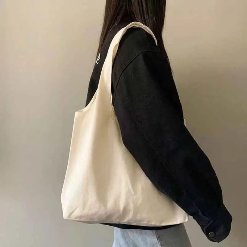 Personalized OEM Canvas Handbag Daily Use High Quality Natural Cotton Tote Bag Shopping Custom Logo Size