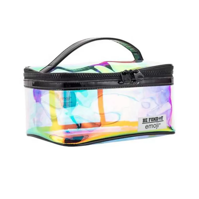 Large Capacity Waterproof Custom Logo Clear Makeup Bags PVC pink Cosmetic Bag 