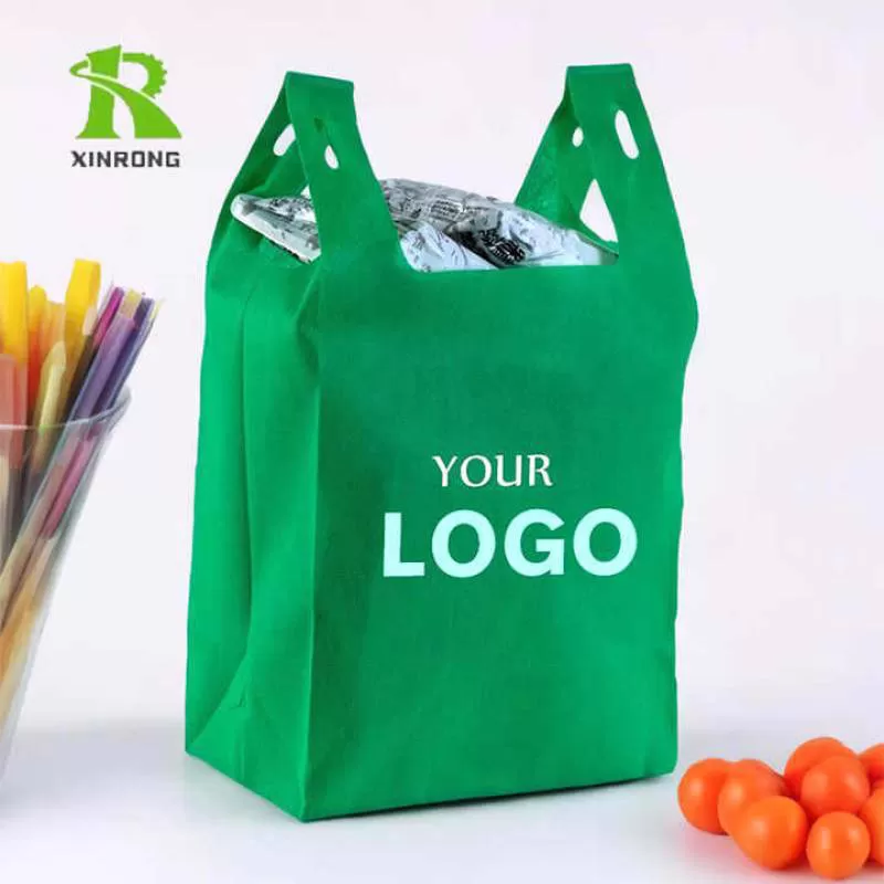 Factory Direct Sale High Quality Custom Printed and Size Non Woven T Shirt Shopping Bag 
