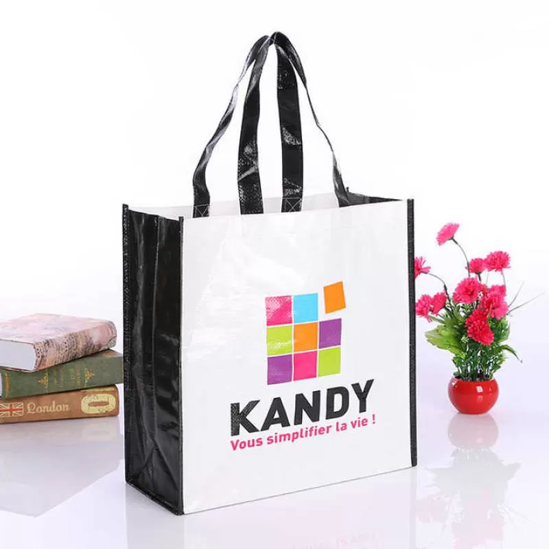 Factory Color Printed Laminated Woven Tote Bag Clothing Shopping Advertising Gift Handbag Bag logo Printable 