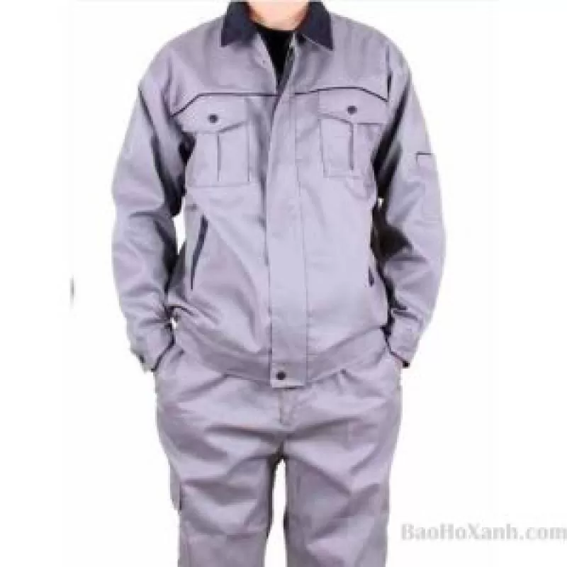 Quần Áo Bảo Hộ Lao Động Vải Kaki HQ Ghi Đá Cá Tính - QAK0014