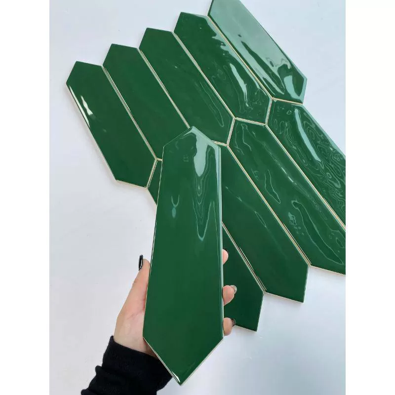 Gạch thẻ mũi tên KT 75x300 xanh mã 75312J