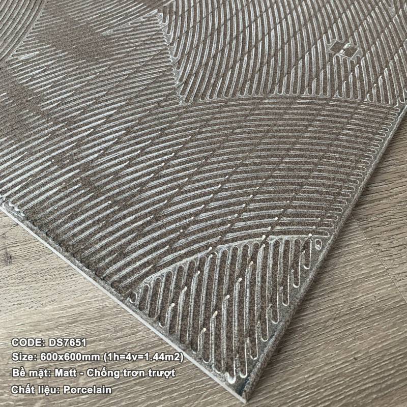 Gạch lát nền vân xi măng KT 600x600mm mã DS7561