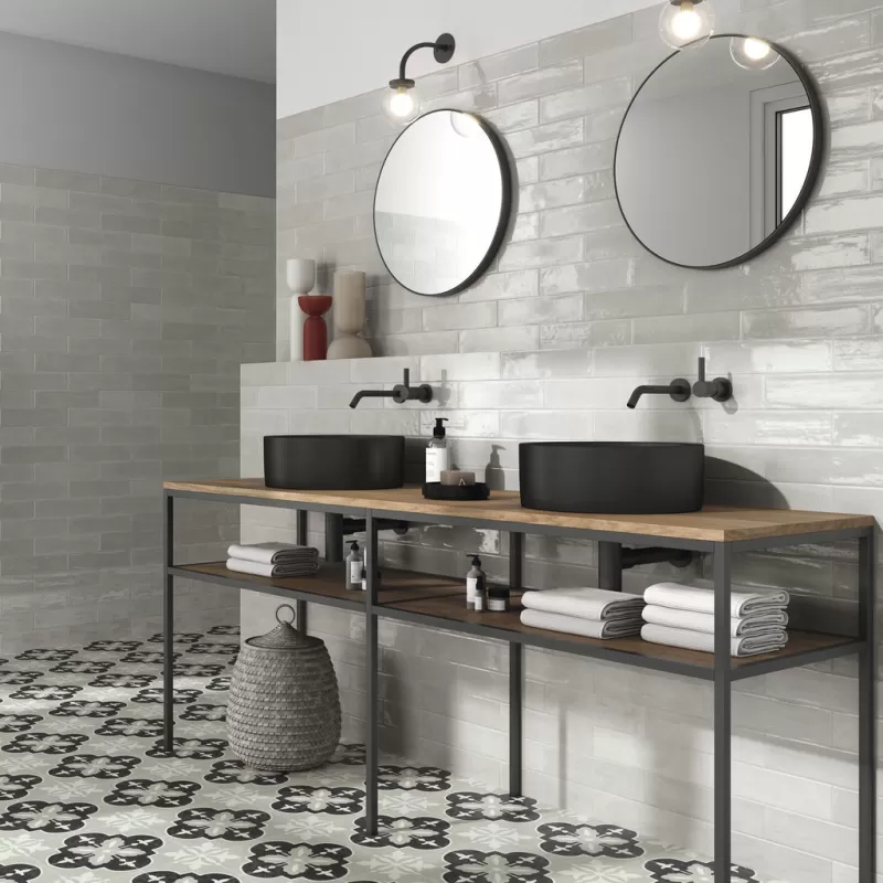 Gạch thẻ xám trung bóng phẳng KT 75x300 SI0312Px