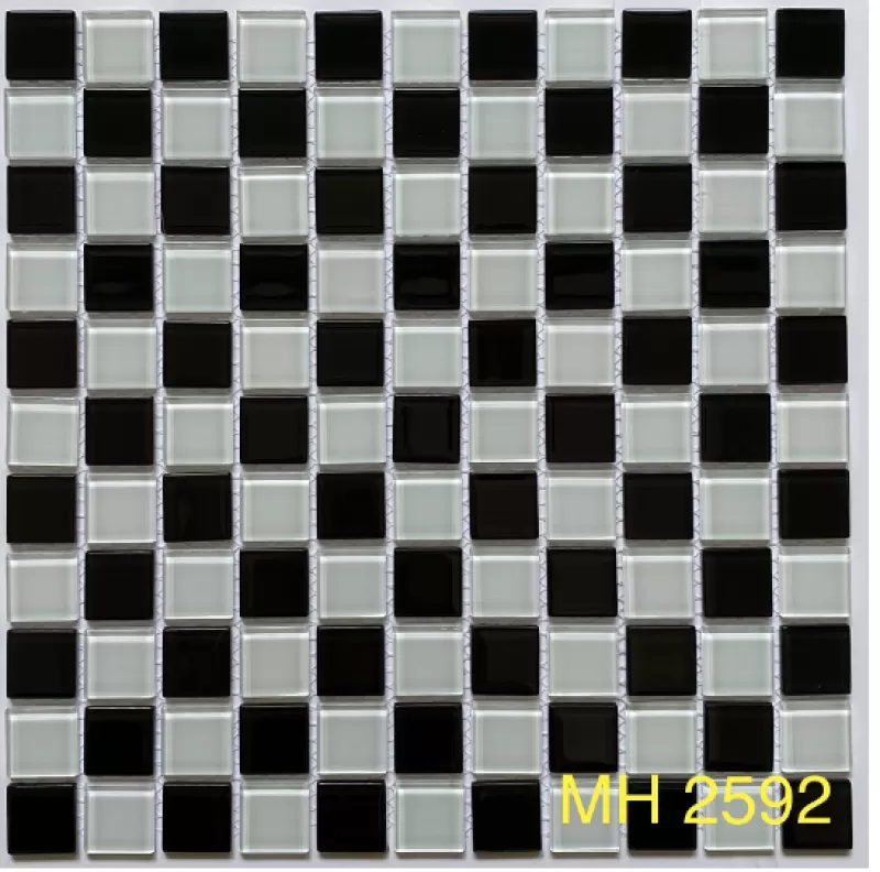 Gạch Mosaic thủy tinh viên 25x25mm mã MH 2592