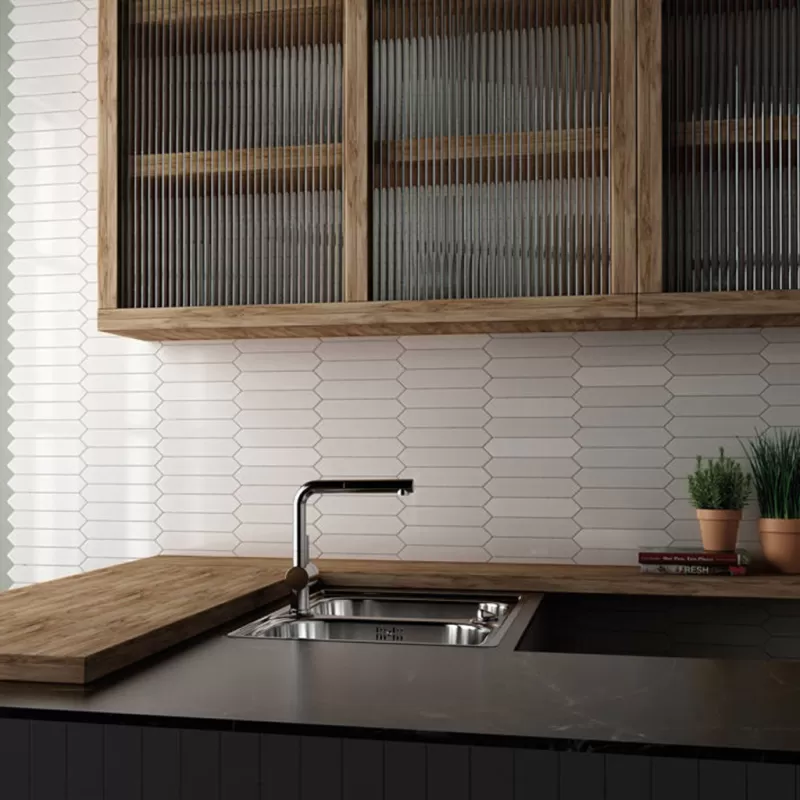 Gạch thẻ khuôn trắng bóng 4 cạnh hai bên 75x300 mã M75300J