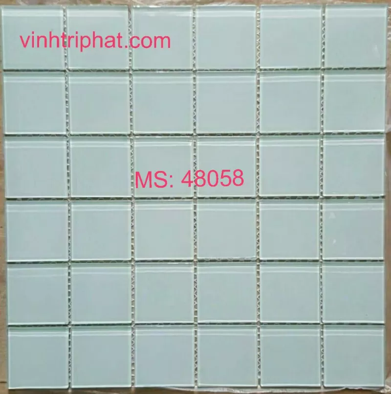 Gạch Mosaic thủy tinh 48x48mm mã 48058