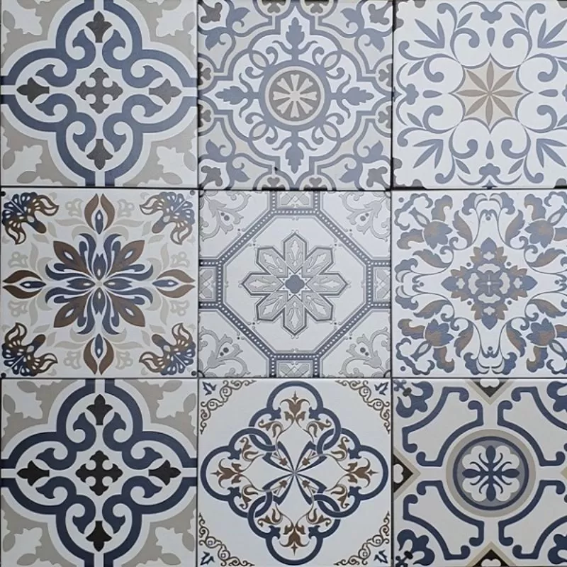 Gạch bông men 200x200mm mix 20109