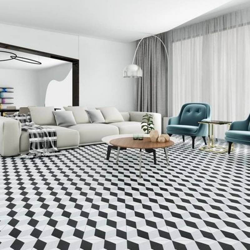 Gạch bông 200x200mm mã F2091 (BD vàng)