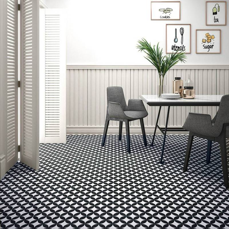 Gạch bông KT 200x200mm mã NT2014 (BD trắng)