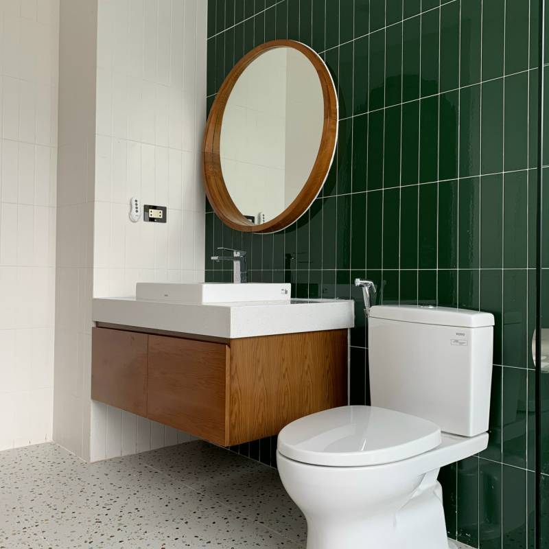 Gạch thẻ cao cấp xanh bóng phẳng KT 75x300mm PSTA75312